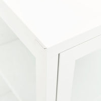 Thumbnail for Sideboard Weiß 105x35x70 cm Stahl und Glas