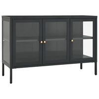 Thumbnail for Sideboard Anthrazit 105x35x70 cm Stahl und Glas