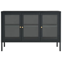 Thumbnail for Sideboard Anthrazit 105x35x70 cm Stahl und Glas