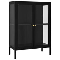 Thumbnail for Sideboard Schwarz 75x35x105 cm Stahl und Glas