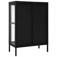 Thumbnail for Sideboard Schwarz 75x35x105 cm Stahl und Glas