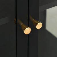 Thumbnail for Sideboard Schwarz 75x35x105 cm Stahl und Glas
