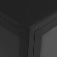 Thumbnail for Sideboard Schwarz 75x35x105 cm Stahl und Glas