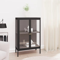 Thumbnail for Sideboard Schwarz 75x35x105 cm Stahl und Glas