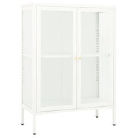 Thumbnail for Sideboard Weiß 75x35x105 cm Stahl und Glas