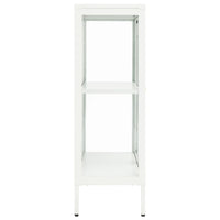 Thumbnail for Sideboard Weiß 75x35x105 cm Stahl und Glas