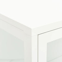 Thumbnail for Sideboard Weiß 75x35x105 cm Stahl und Glas