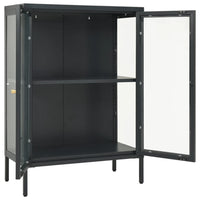 Thumbnail for Sideboard Anthrazit 75x35x105 cm Stahl und Glas