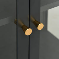 Thumbnail for Sideboard Anthrazit 75x35x105 cm Stahl und Glas