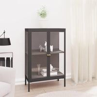 Thumbnail for Sideboard Anthrazit 75x35x105 cm Stahl und Glas