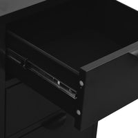 Thumbnail for Sideboard Schwarz 75x35x70 cm Stahl und Hartglas