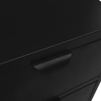 Thumbnail for Sideboard Schwarz 75x35x70 cm Stahl und Hartglas