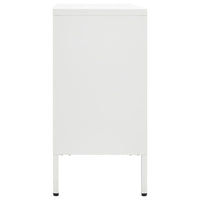 Thumbnail for Sideboard Weiß 75x35x70 cm Stahl und Hartglas