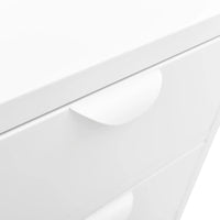 Thumbnail for Sideboard Weiß 75x35x70 cm Stahl und Hartglas