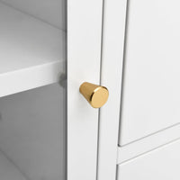 Thumbnail for Sideboard Weiß 75x35x70 cm Stahl und Hartglas