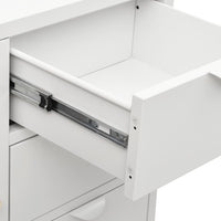 Thumbnail for Sideboard Weiß 75x35x70 cm Stahl und Hartglas