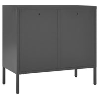 Thumbnail for Sideboard Anthrazit 75x35x70 cm Stahl und Hartglas