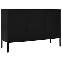 Thumbnail for Sideboard Schwarz 105x35x70 cm Stahl und Hartglas