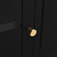 Thumbnail for Sideboard Schwarz 105x35x70 cm Stahl und Hartglas
