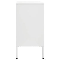 Thumbnail for Sideboard Weiß 105x35x70 cm Stahl und Hartglas
