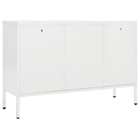 Thumbnail for Sideboard Weiß 105x35x70 cm Stahl und Hartglas