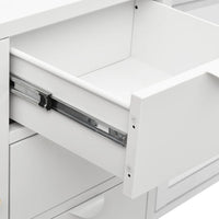 Thumbnail for Sideboard Weiß 105x35x70 cm Stahl und Hartglas