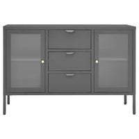 Thumbnail for Sideboard Anthrazit 105x35x70 cm Stahl und Hartglas