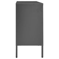Thumbnail for Sideboard Anthrazit 105x35x70 cm Stahl und Hartglas