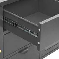 Thumbnail for Sideboard Anthrazit 105x35x70 cm Stahl und Hartglas