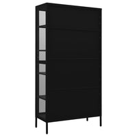 Thumbnail for Vitrine Schwarz 90x40x180 cm Stahl und Gehärtetes Glas