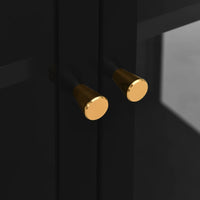 Thumbnail for Vitrine Schwarz 90x40x180 cm Stahl und Gehärtetes Glas