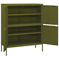 Thumbnail for Lagerschrank Olivgrün 80x35x101,5 cm Stahl
