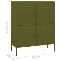 Thumbnail for Lagerschrank Olivgrün 80x35x101,5 cm Stahl
