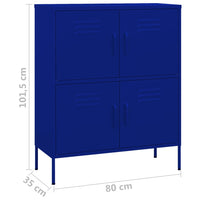 Thumbnail for Lagerschrank Marineblau 80x35x101,5 cm Stahl