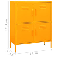 Thumbnail for Lagerschrank Senfgelb 80x35x101,5 cm Stahl