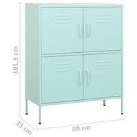 Thumbnail for Lagerschrank Minzgrün 80x35x101,5 cm Stahl