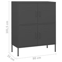 Thumbnail for Lagerschrank Anthrazit 80x35x101,5 cm Stahl