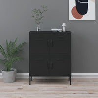 Thumbnail for Lagerschrank Schwarz 80x35x101,5 cm Stahl