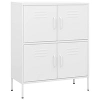 Thumbnail for Lagerschrank Weiß 80x35x101,5 cm Stahl