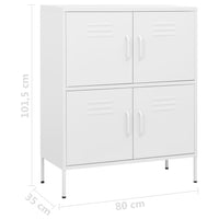 Thumbnail for Lagerschrank Weiß 80x35x101,5 cm Stahl