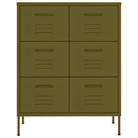 Thumbnail for Schubladenschrank Olivgrün 80x35x101,5 cm Stahl