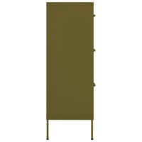 Thumbnail for Schubladenschrank Olivgrün 80x35x101,5 cm Stahl