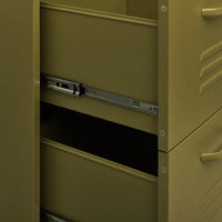 Thumbnail for Schubladenschrank Olivgrün 80x35x101,5 cm Stahl