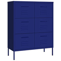 Thumbnail for Schubladenschrank Marineblau 80x35x101,5 cm Stahl