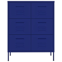 Thumbnail for Schubladenschrank Marineblau 80x35x101,5 cm Stahl