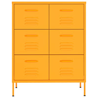 Thumbnail for Schubladenschrank Senfgelb 80x35x101,5 cm Stahl