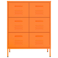 Thumbnail for Schubladenschrank Orange 80x35x101,5 cm Stahl
