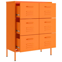 Thumbnail for Schubladenschrank Orange 80x35x101,5 cm Stahl