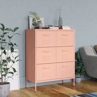 Thumbnail for Schubladenschrank Rosa 80x35x101,5 cm Stahl