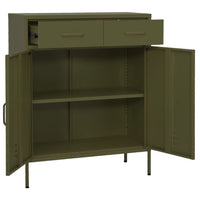 Thumbnail for Lagerschrank Olivgrün 80x35x101,5 cm Stahl